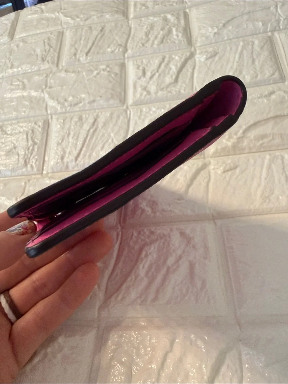 Kate Spade New York Large Slim Bi-Fold Wallet Fuchsia Color